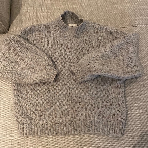 Joie Cropped knit grey mock neck grey - Picture 2 of 4